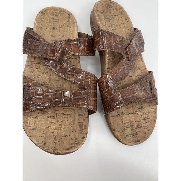 Orthaheel Holly Woman's Brown Patent Embossed Sandal Size‎ 10 - Picture 5 of 6